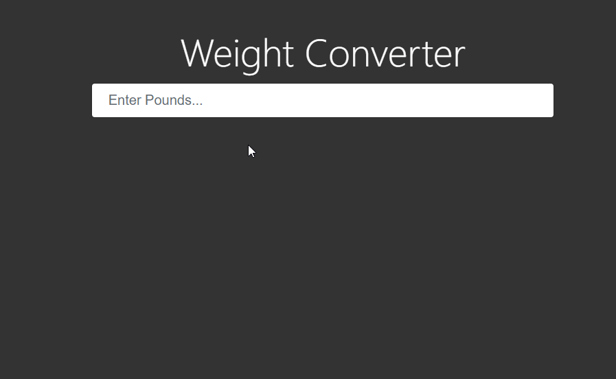 Weight Converter demo